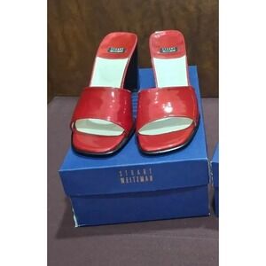 Stuart Weitzman Womens Size 6 Shiney Red Heels